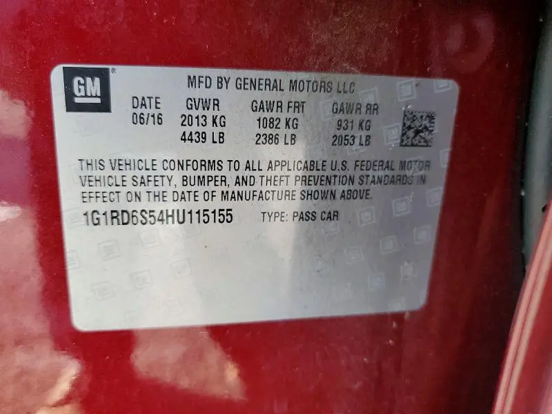 2017 CHEVROLET VOLT PREMIER  