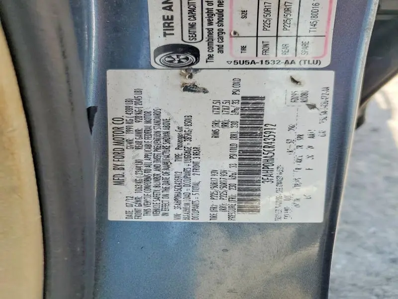 2012 FORD FUSION SE  