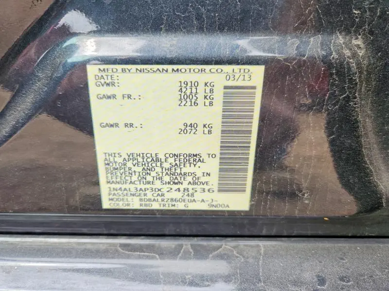 2013 NISSAN ALTIMA 2.5  