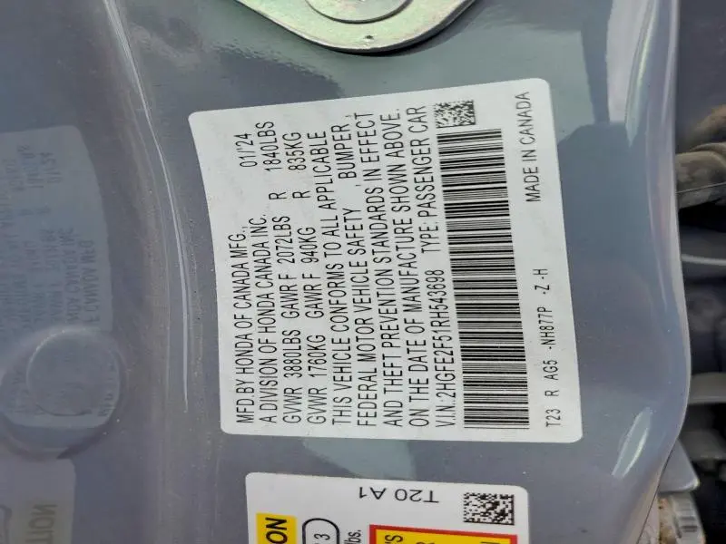 2024 HONDA CIVIC SPORT  