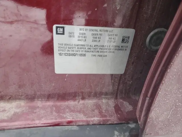 2016 CHEVROLET MALIBU LIMITED LT