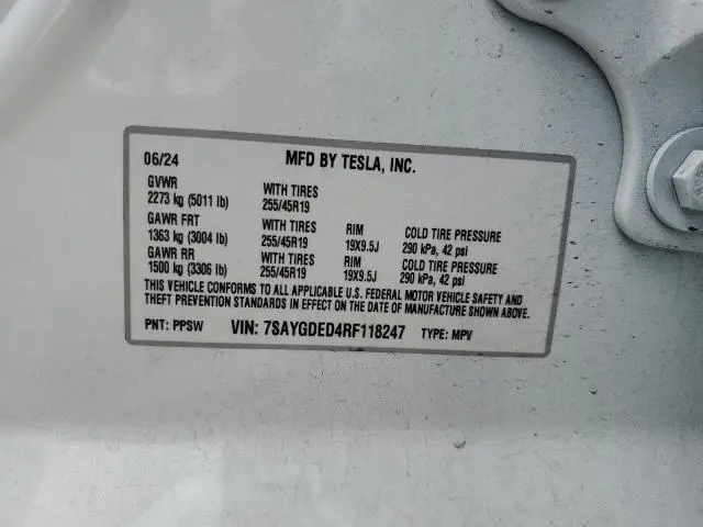 2024 TESLA MODEL Y 