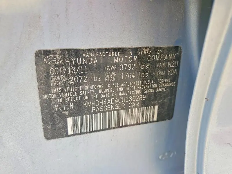 2012 HYUNDAI ELANTRA GLS  