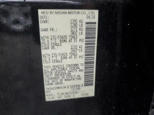 2018 NISSAN MURANO S  