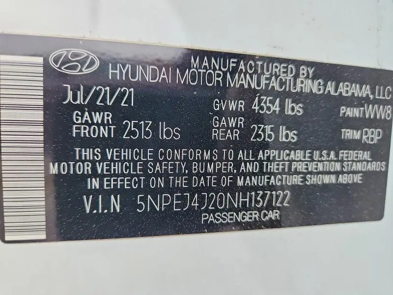 2022 HYUNDAI SONATA SEL PLUS  