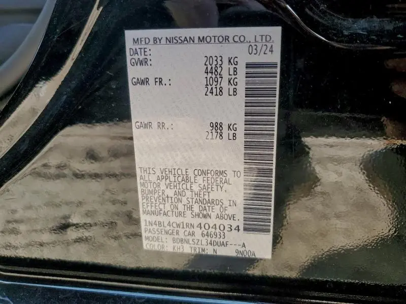 2024 NISSAN ALTIMA SR  