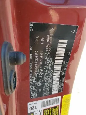 2016 TOYOTA SIENNA XLE