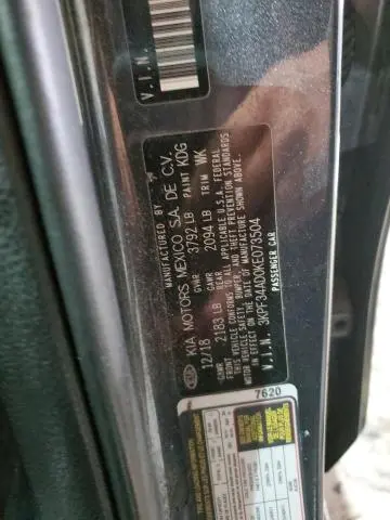 2019 KIA FORTE GT LINE  