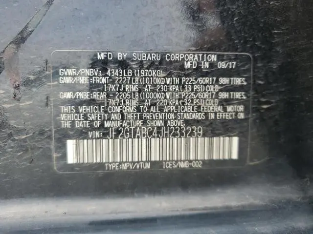 2018 SUBARU CROSSTREK PREMIUM