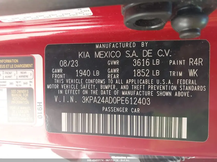 2023 KIA RIO S