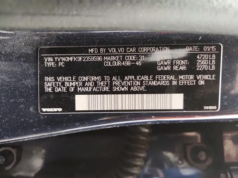 2015 VOLVO S60 PREMIER  