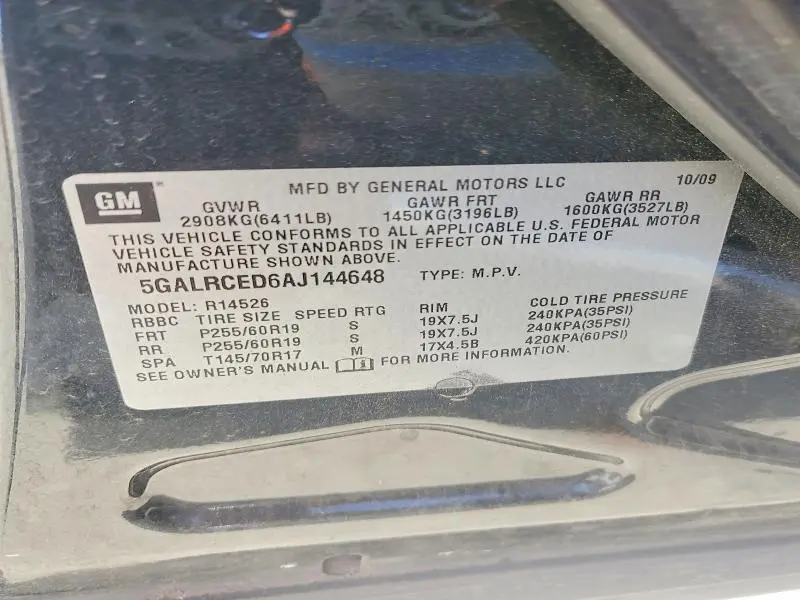 2010 BUICK ENCLAVE CXL  