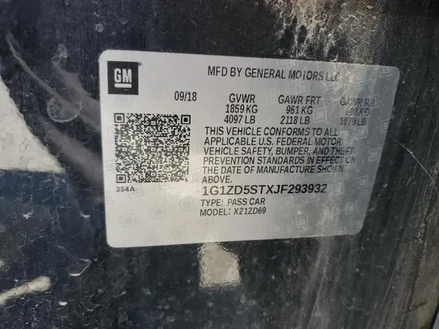 2018 CHEVROLET MALIBU LT  