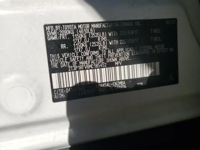 2021 TOYOTA RAV4 XLE  