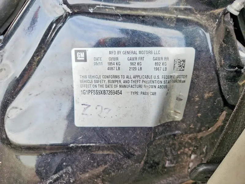 2011 CHEVROLET CRUZE LT  