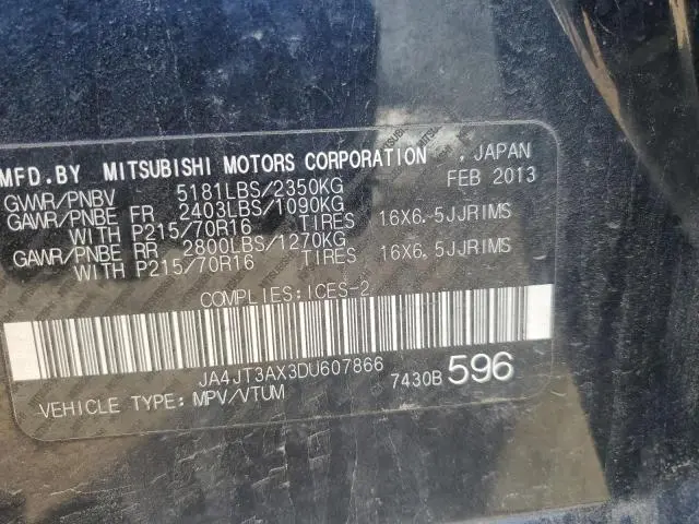 2013 MITSUBISHI OUTLANDER SE