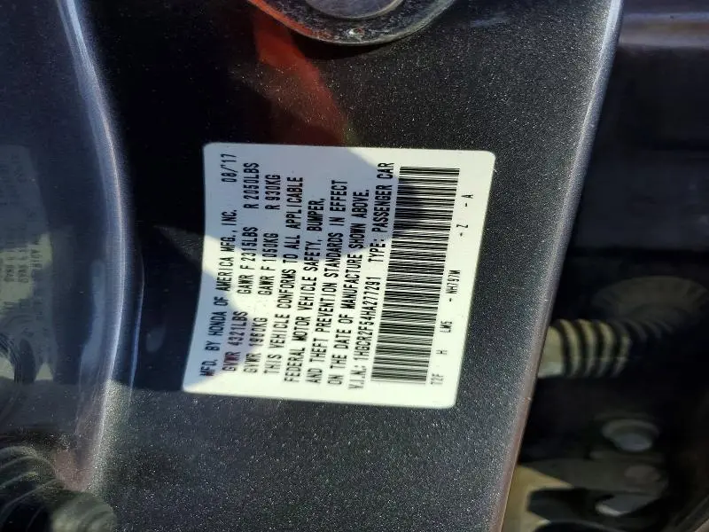 2017 HONDA ACCORD SPORT  