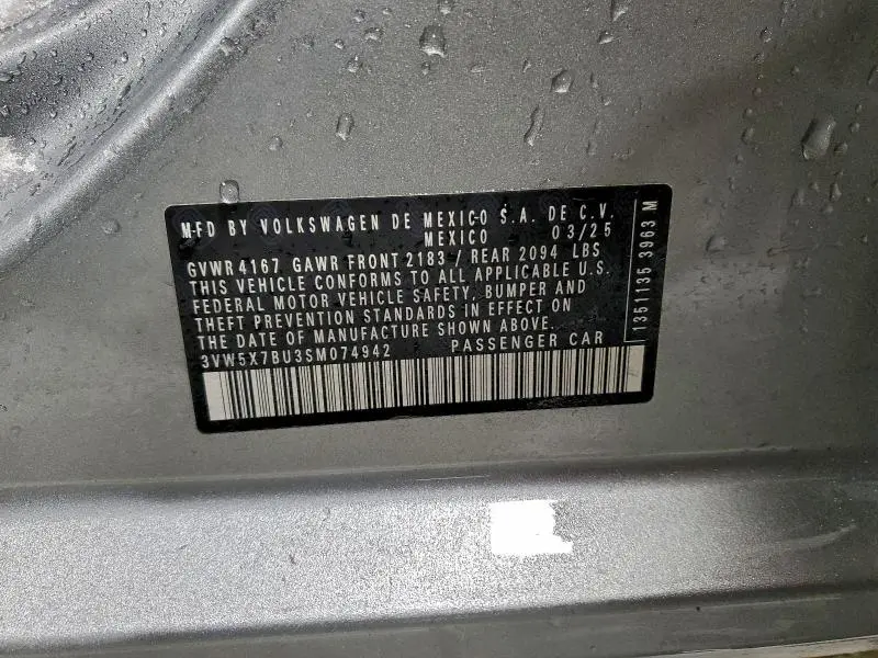 2025 VOLKSWAGEN JETTA S  