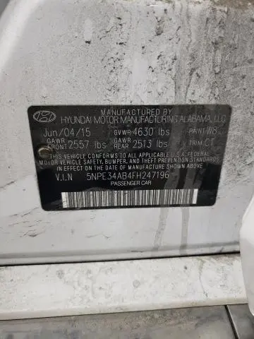 2015 HYUNDAI SONATA SPORT  