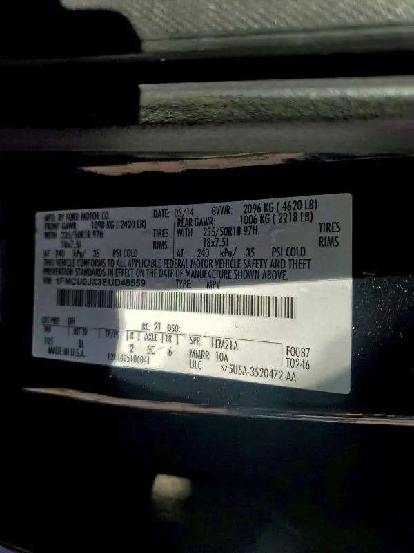 2014 FORD ESCAPE TITANIUM  