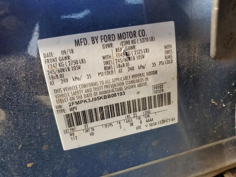 2019 FORD EDGE SEL  