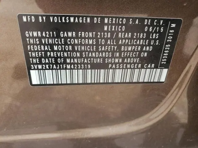 2015 VOLKSWAGEN JETTA BASE  