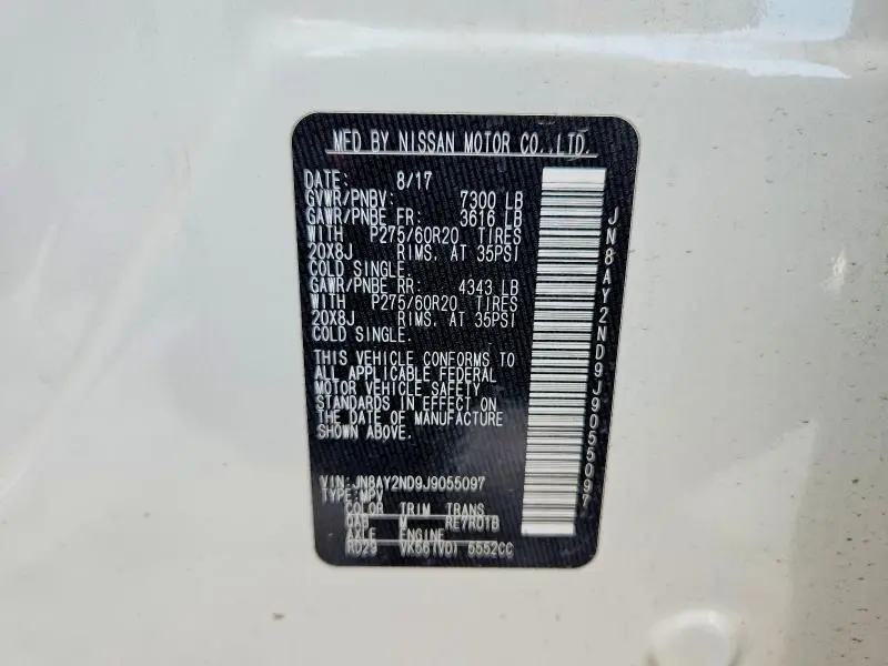 2018 NISSAN ARMADA SL  