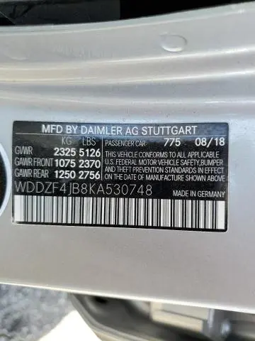 2019 MERCEDES-BENZ E 300  