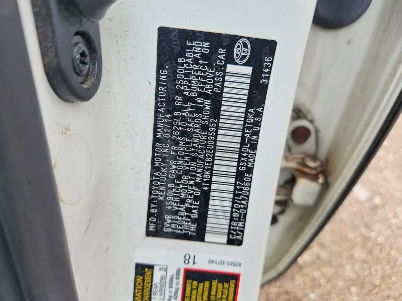 2014 TOYOTA AVALON XLE TOURING  