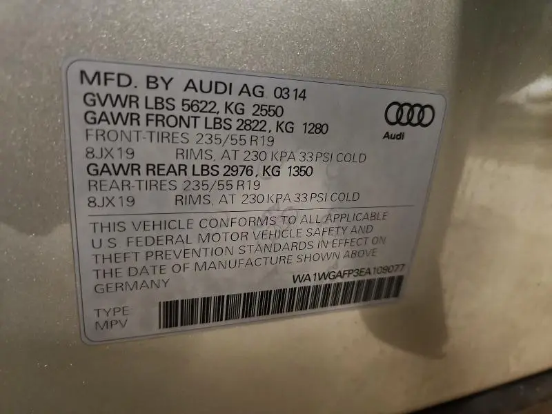 2014 AUDI Q5 PRESTIGE  