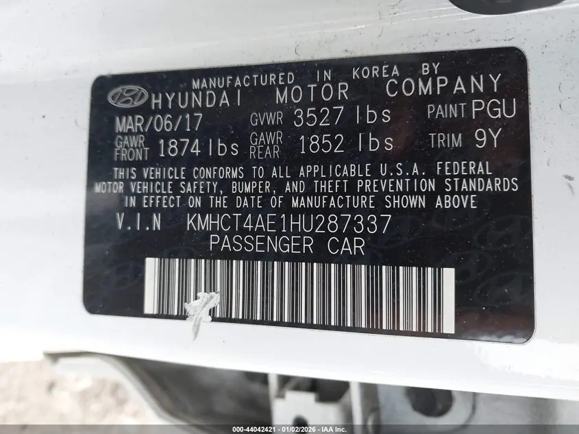 2017 HYUNDAI ACCENT SE