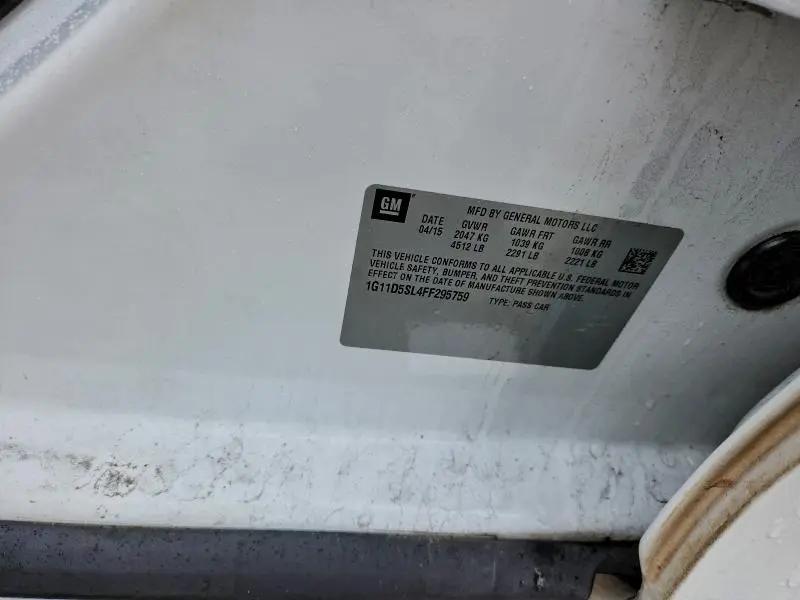 2015 CHEVROLET MALIBU 2LT  