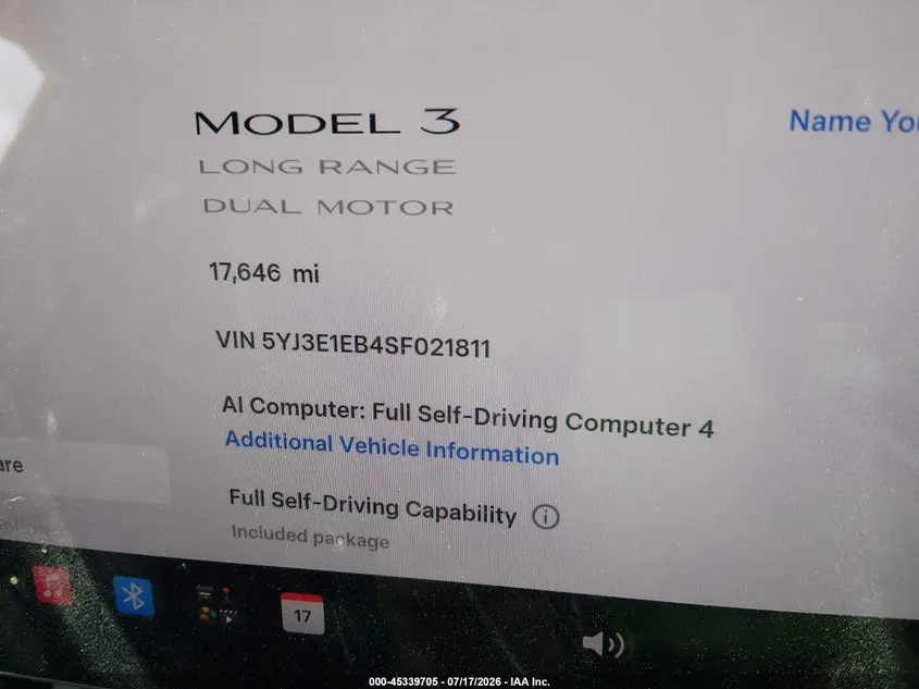 2025 TESLA MODEL 3 LONG RANGE ALL-WHEEL DRIVE