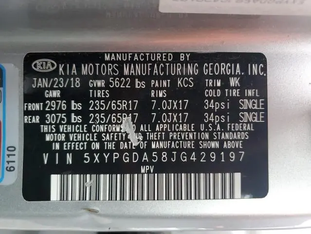 2018 KIA SORENTO LX  