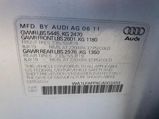 2012 AUDI Q5 PREMIUM PLUS