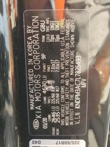 2020 KIA SPORTAGE LX  