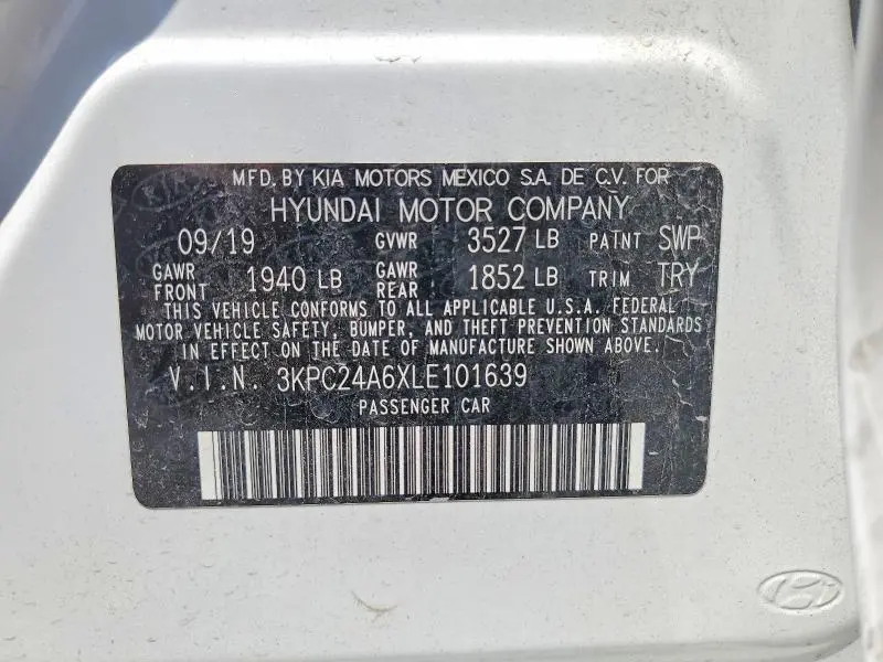 2020 HYUNDAI ACCENT SE  