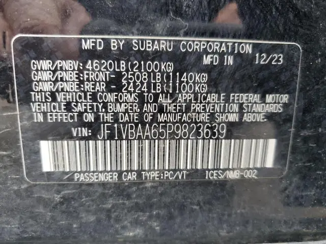 2023 SUBARU WRX   