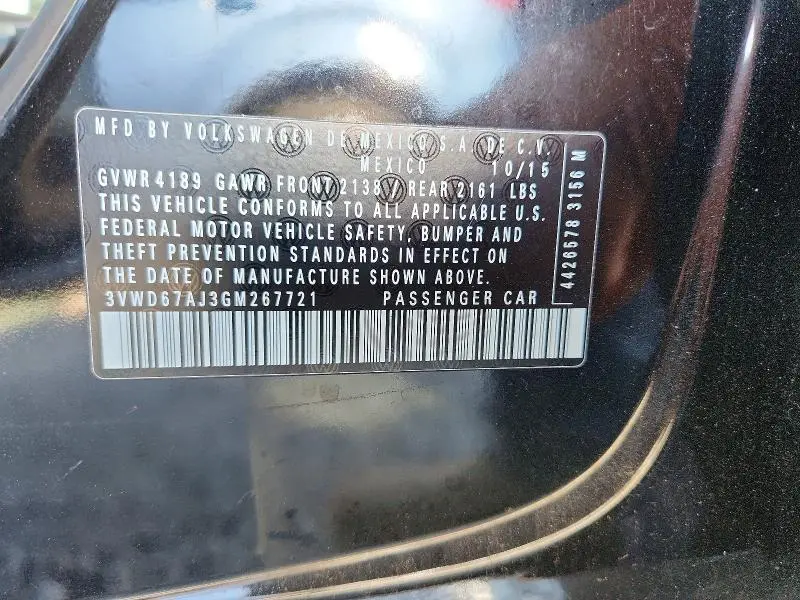 2016 VOLKSWAGEN JETTA SE  