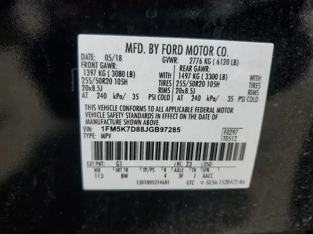 2018 FORD EXPLORER XLT  