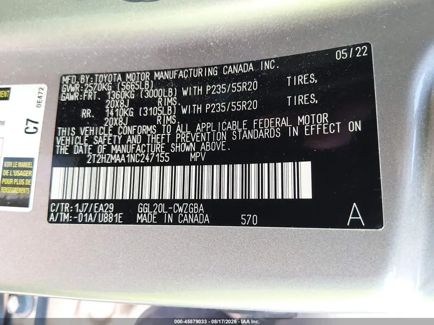 2022 LEXUS RX 350  