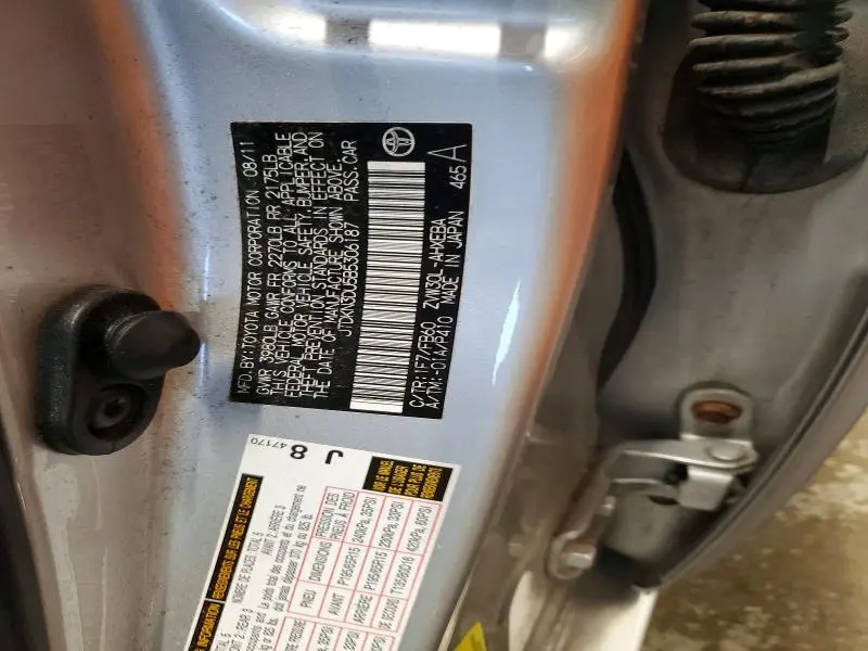 2011 TOYOTA PRIUS TWO  