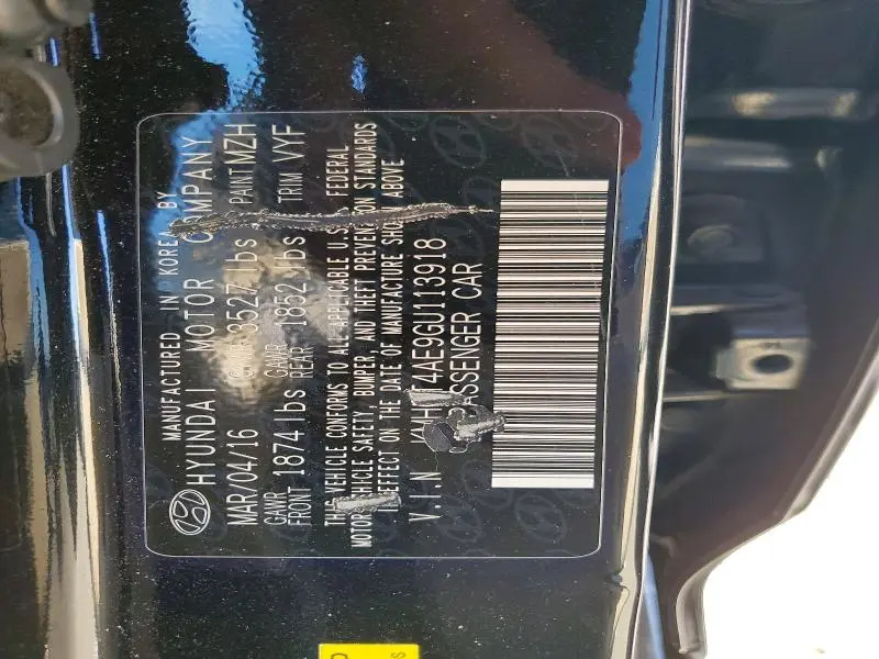2016 HYUNDAI ACCENT SE  