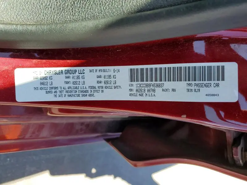 2015 CHRYSLER 200 S  