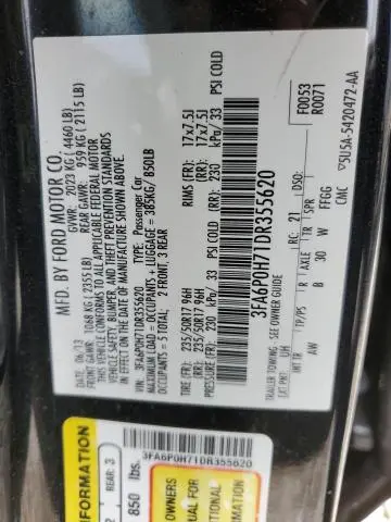 2013 FORD FUSION SE  