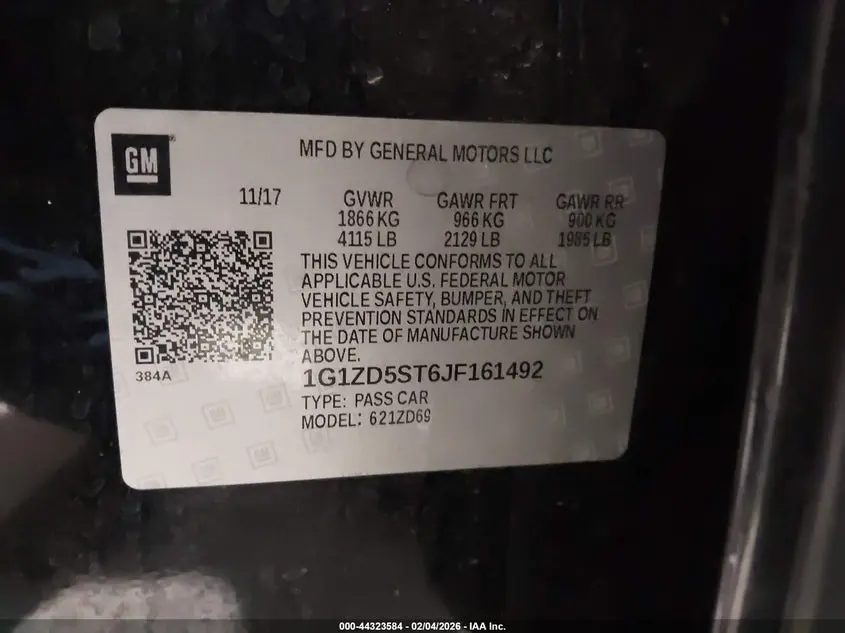 2018 CHEVROLET MALIBU LT