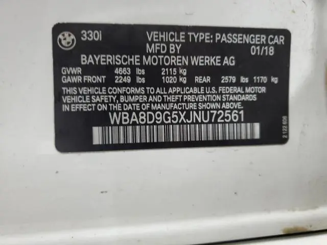 2018 BMW 330 XI  