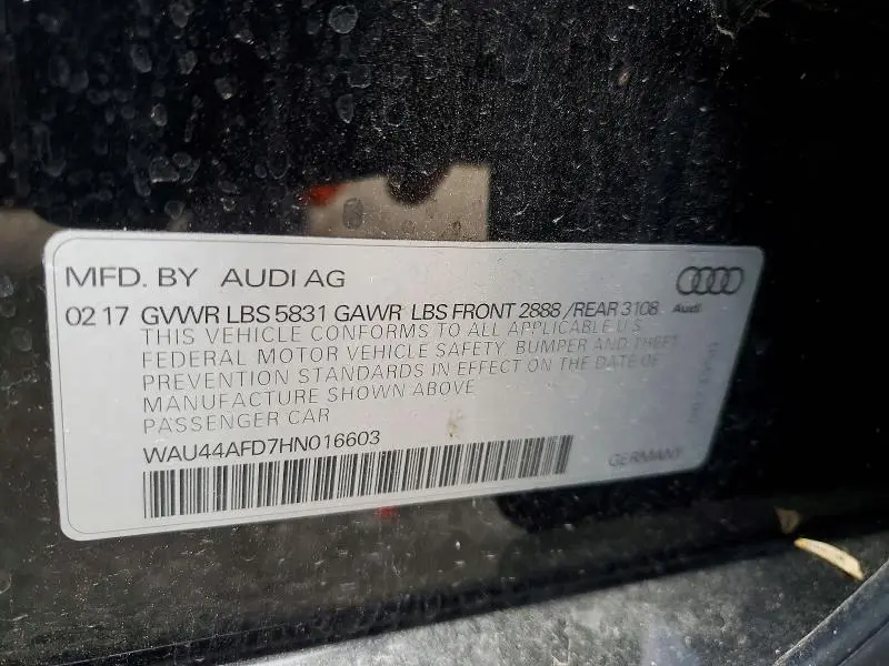 2017 AUDI A8 L QUATTRO  