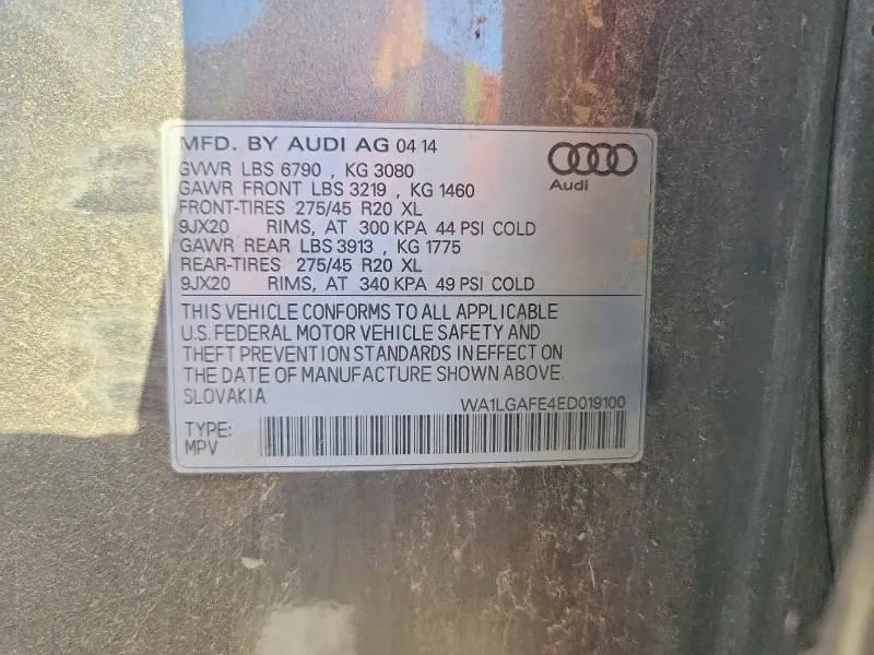 2014 AUDI Q7 PREMIUM PLUS  