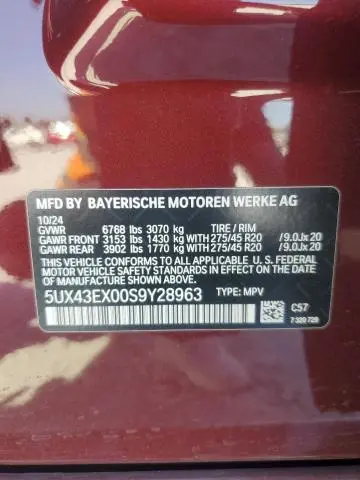 2025 BMW X6 M60I  